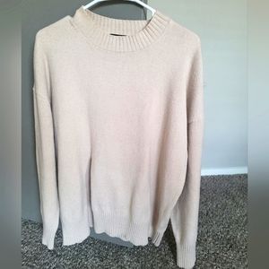 NWOT Cream Long Sleeve Sweater with Slit, size S